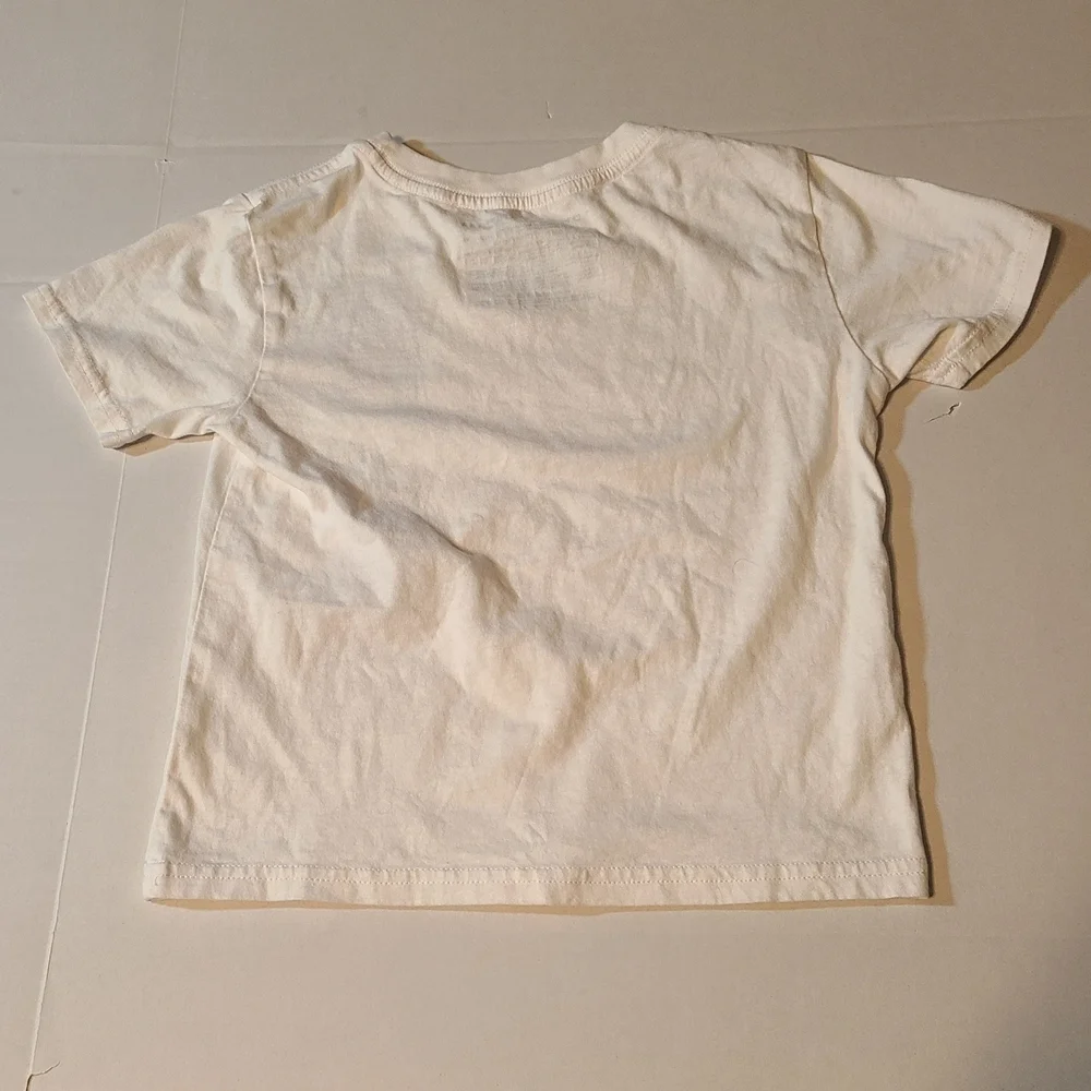 Tommy Hilfiger Stylish Casual White Short Sleeve Tee Kids Unisex Size 4 EUC